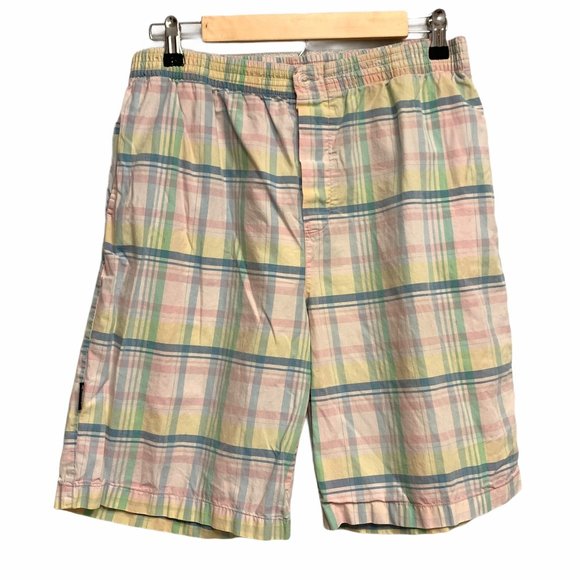 Vintage Jockey Button Fly Pastel Plaid Shorts Lg. - Picture 3 of 9